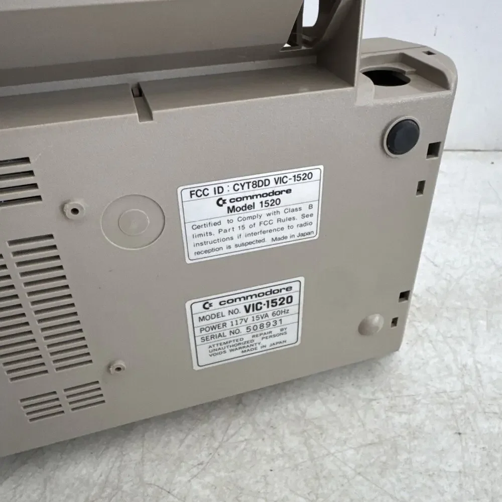 COMMODORE 1520 Printer No Power Cord In Good Shape